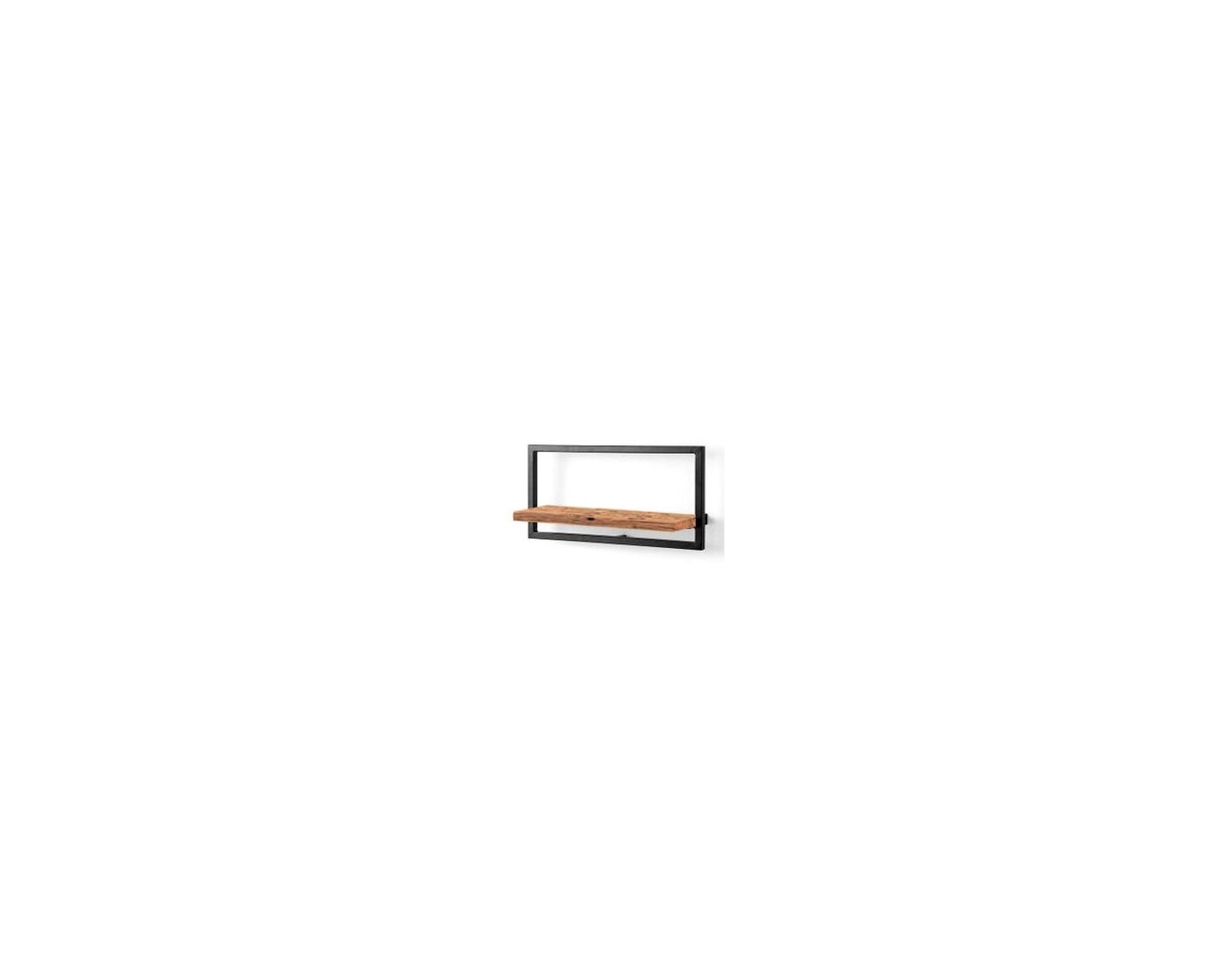 Estantería de pared de madera y metal, de 65 cm de largo, con un diseño elegante y minimalista «Minerva»