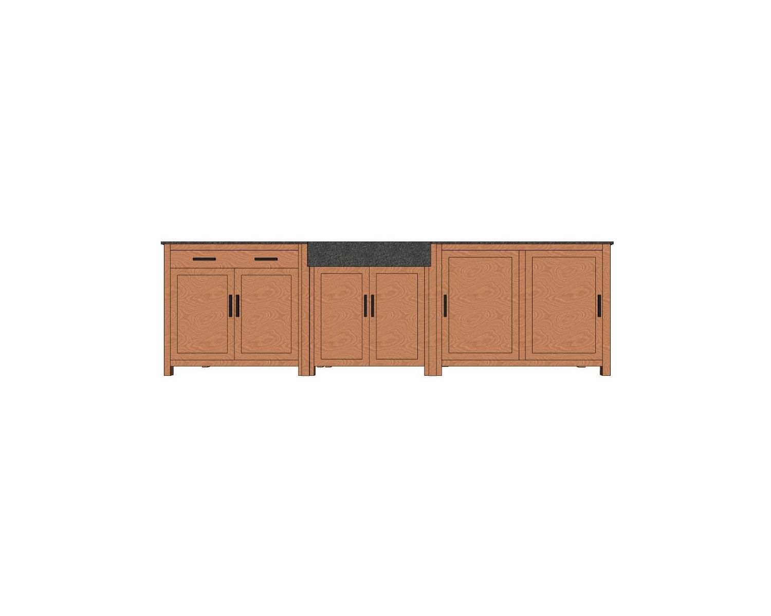 Lote de 2 barras para mueble de fregadero de 79 cm «Grand Chef»