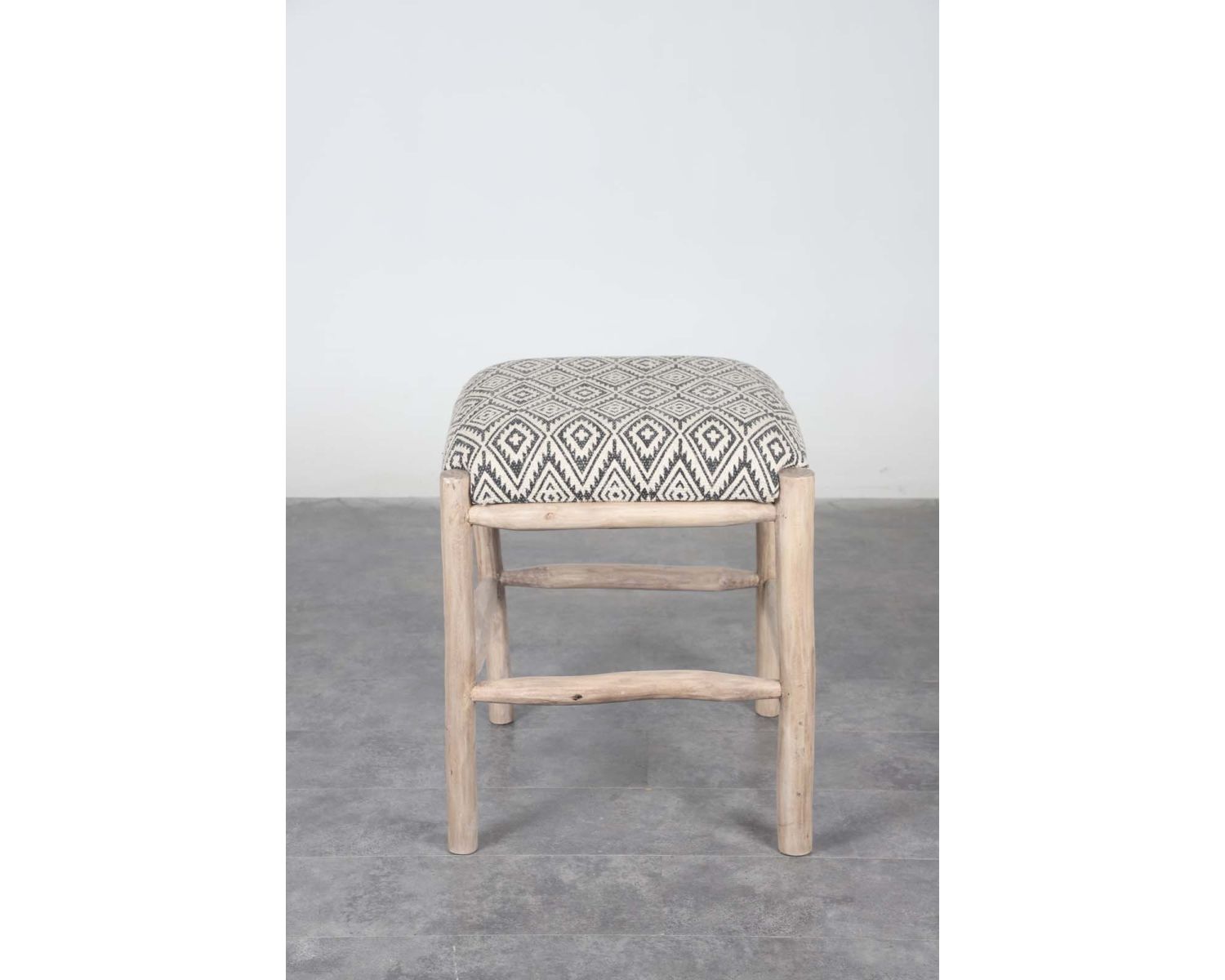Puf cuadrado de tela «Clothaire»