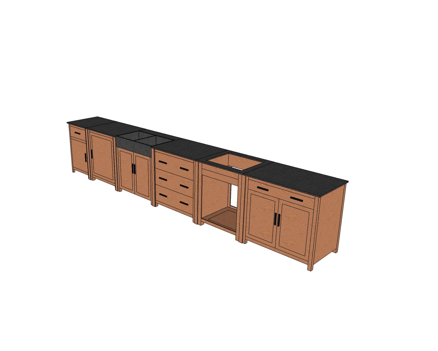 Mueble de cocina esquinero reversible «Grand Chef»
