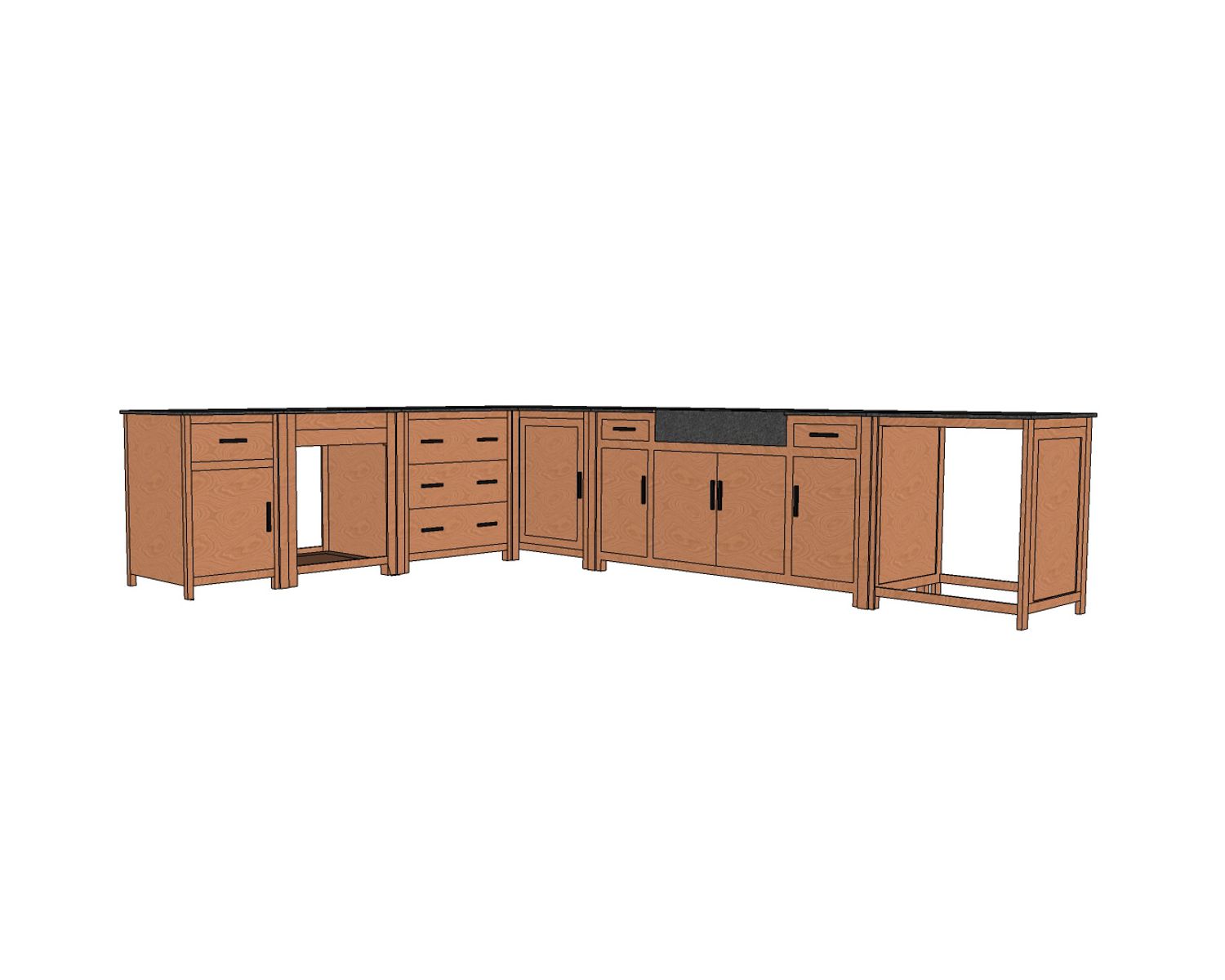 Mueble de cocina esquinero reversible «Grand Chef»
