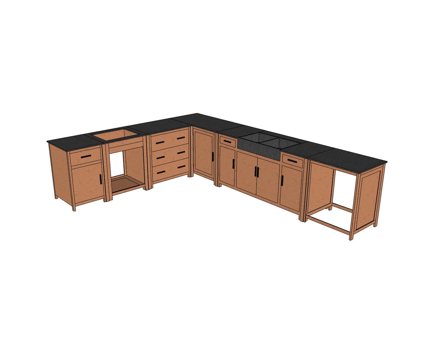 Mueble bajo de cocina para lavavajillas «Grand Chef», para montar