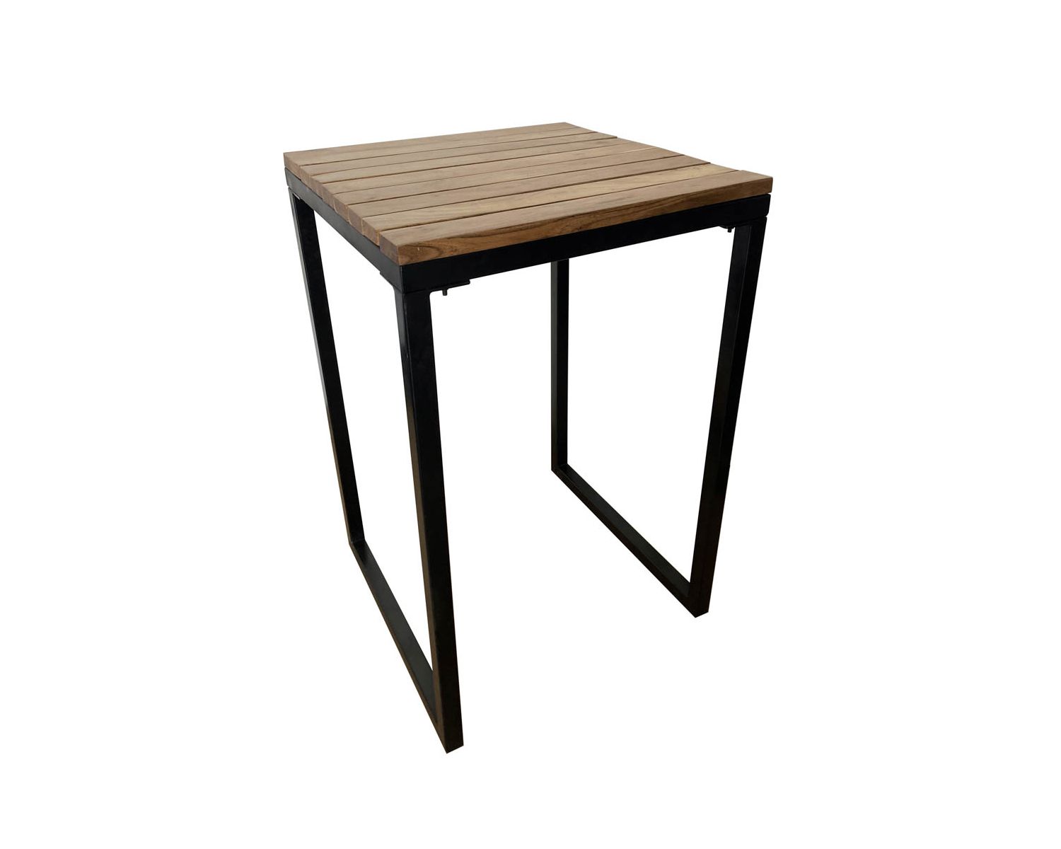 Mesa alta cuadrada de madera exótica de 70 x 70 cm «Garden»