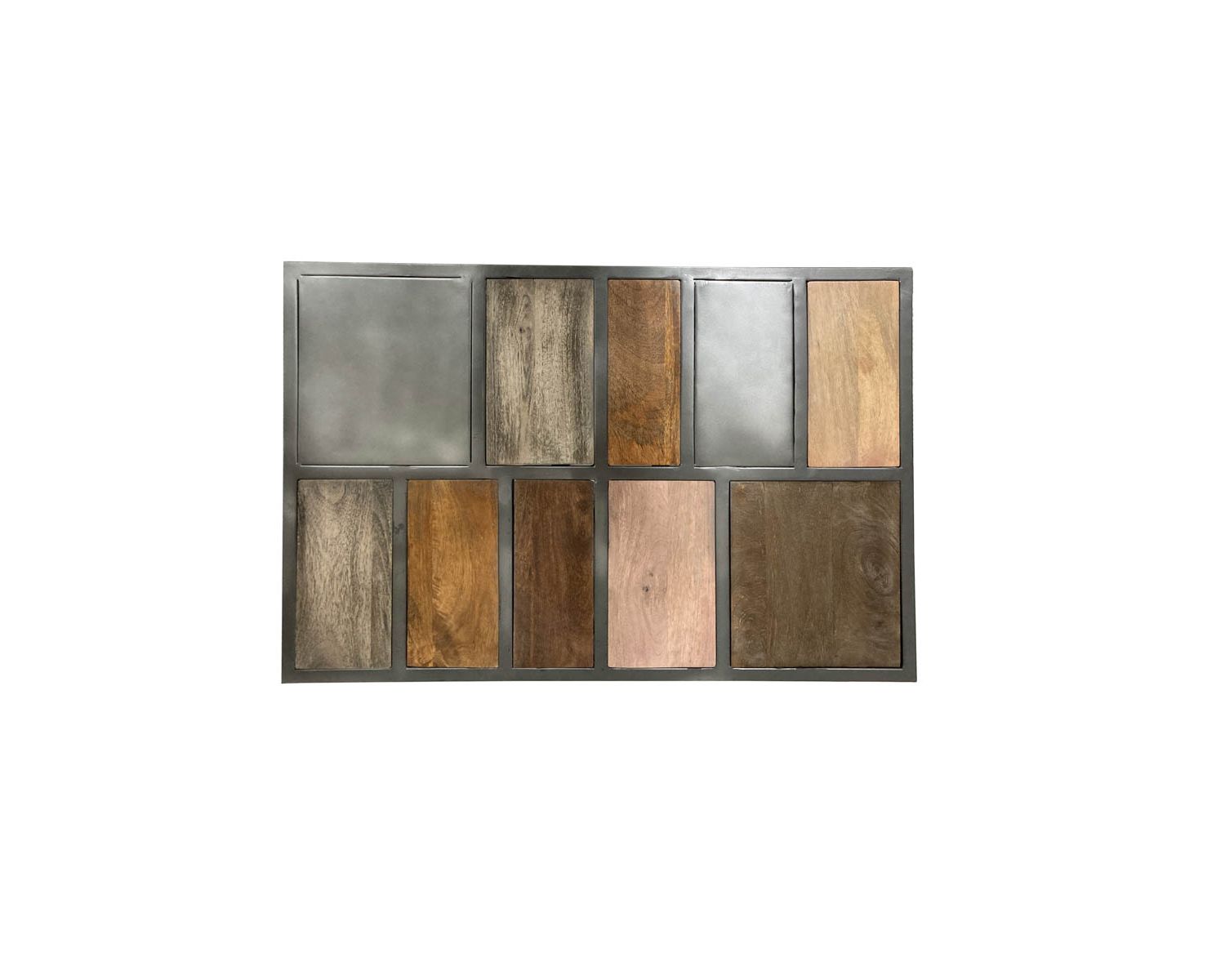 Mesa de centro rectangular de metal y madera con base etérea «Camaïeu»