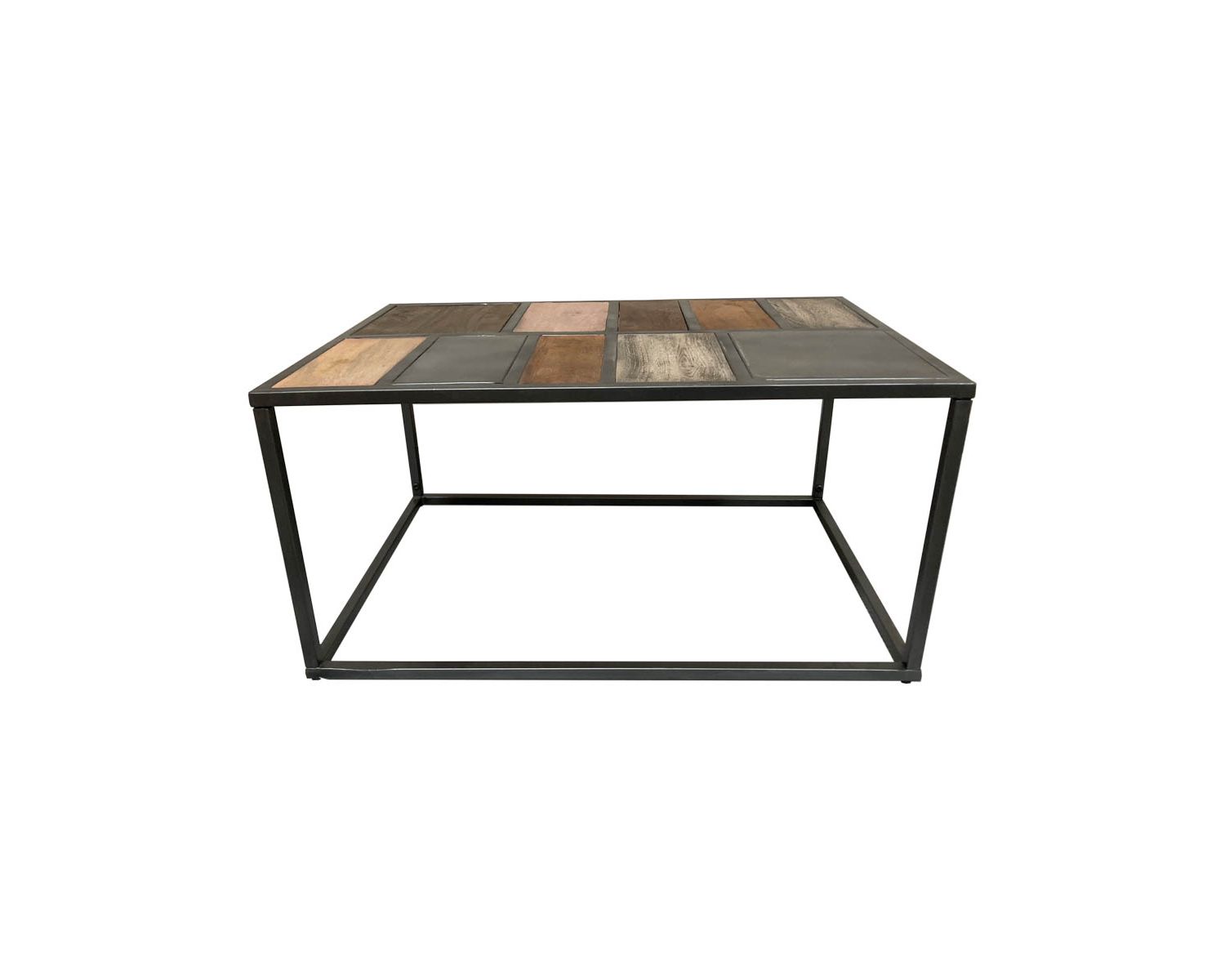 Mesa de centro rectangular de metal y madera con base etérea «Camaïeu»