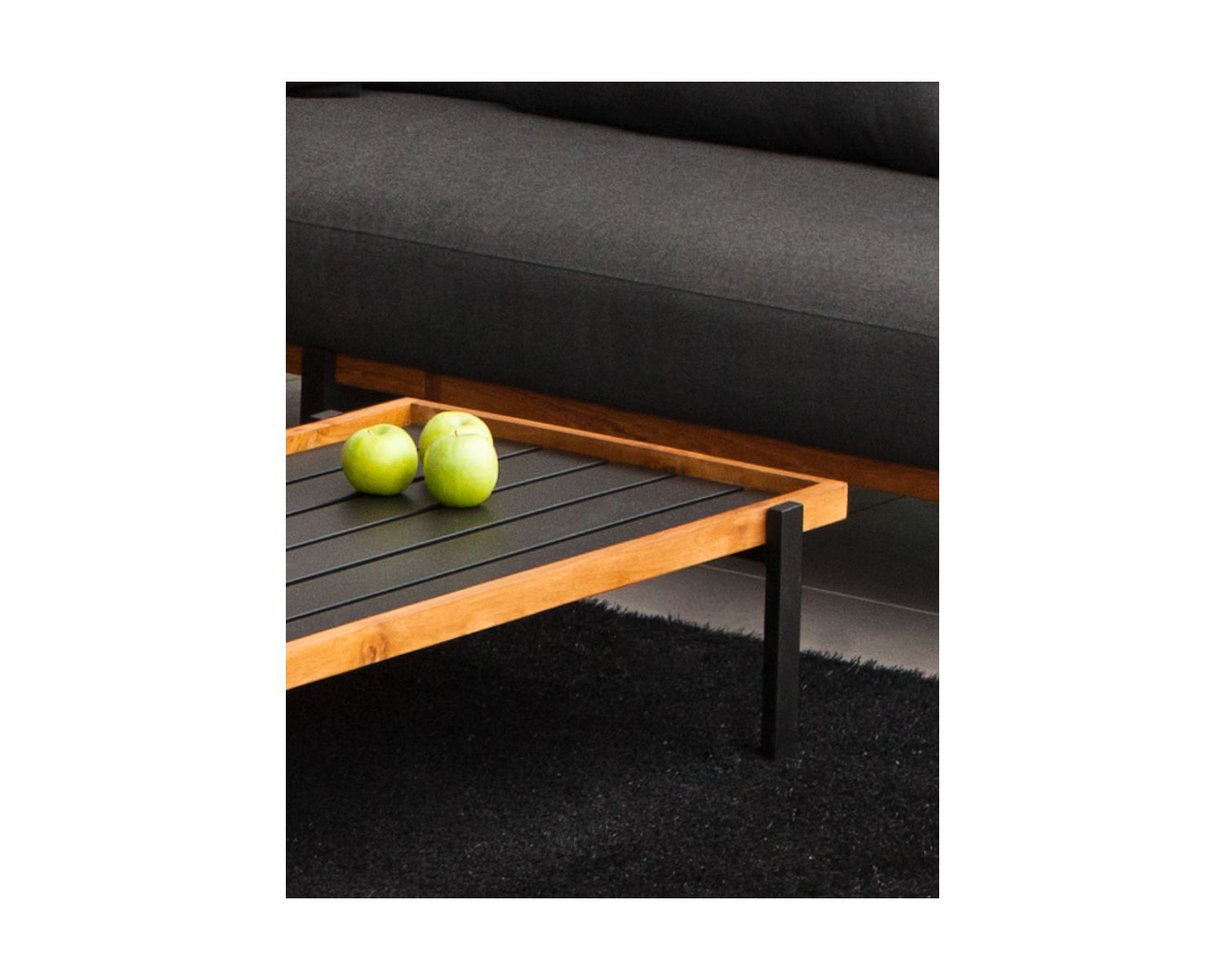 Mesa de centro de exterior de teca y aluminio «Maluku Island»