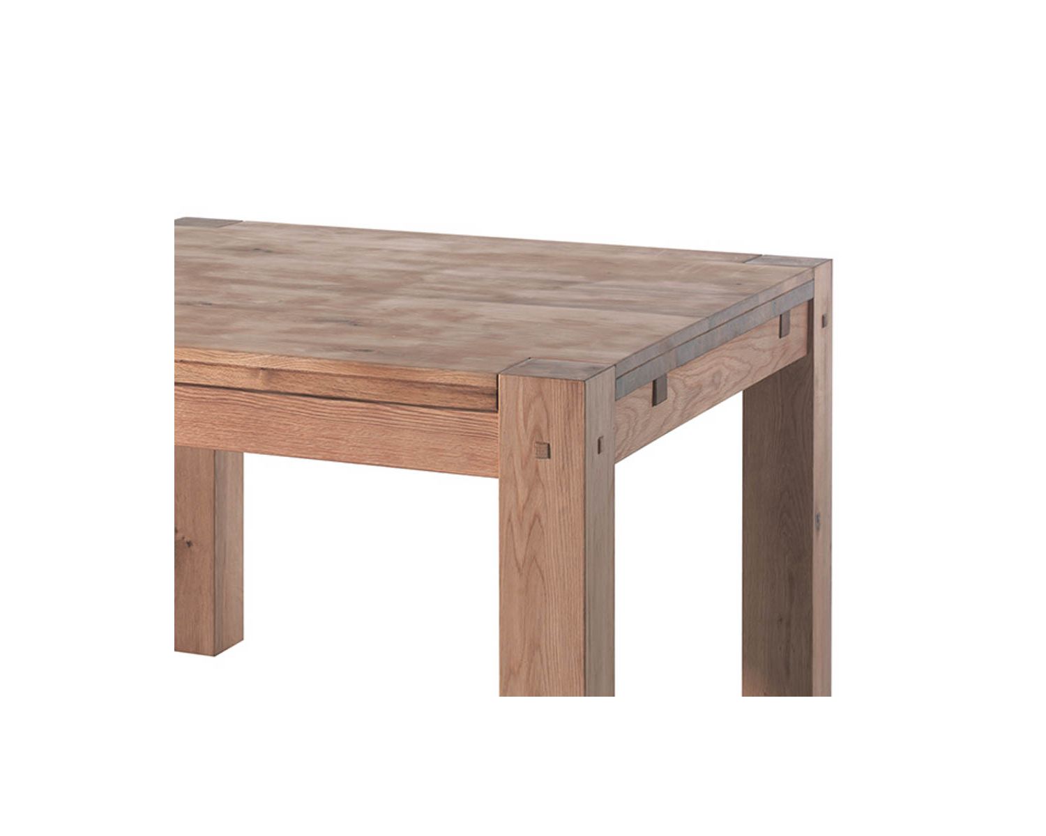 Mesa de comedor cuadrada de roble macizo aceitado «Lodge Casita», 120 x 120 cm