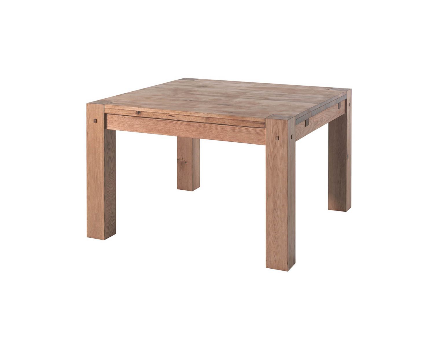 Mesa de comedor cuadrada de roble macizo aceitado «Lodge Casita», 120 x 120 cm