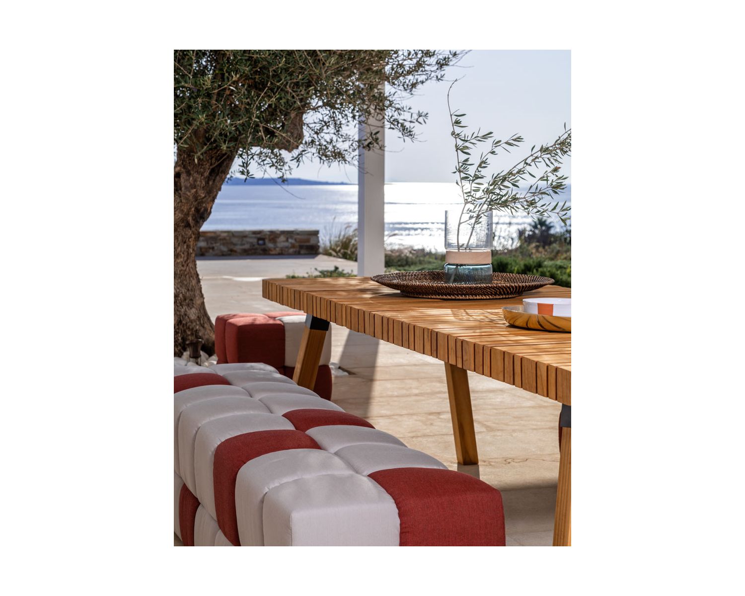 Mesa de comedor de exterior de teca maciza de 200 cm «Lombok»