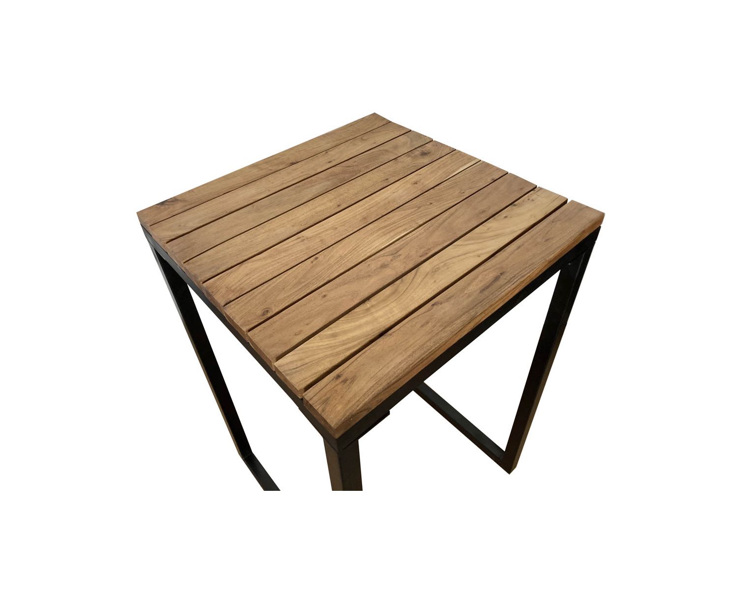 Mesa alta cuadrada de madera exótica de 70 x 70 cm «Garden»