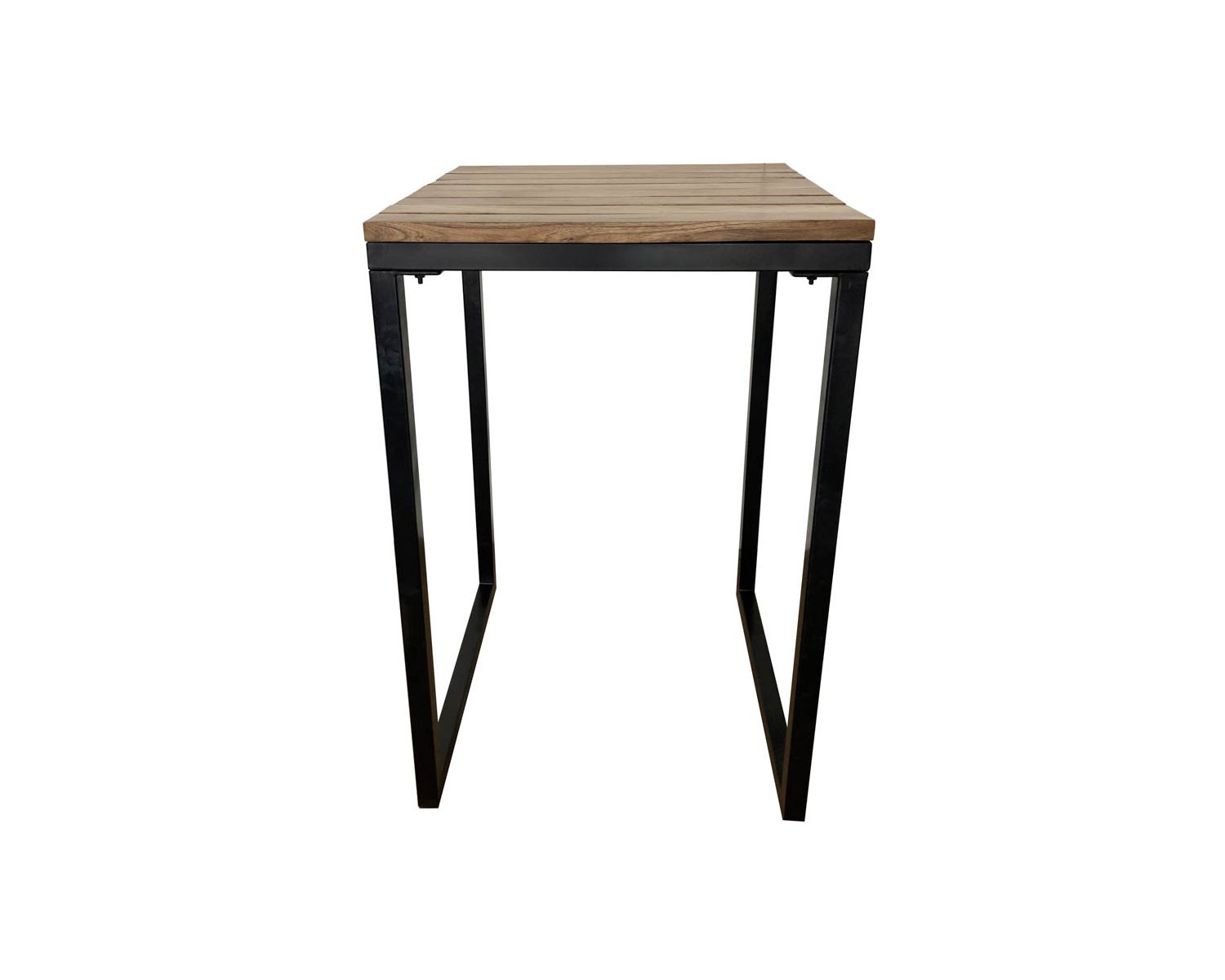 Mesa alta cuadrada de madera exótica de 70 x 70 cm «Garden»