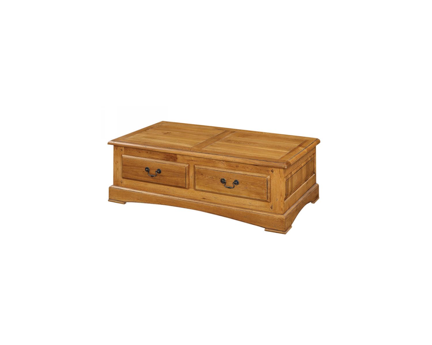 Mesa de centro con 2 cajones de roble macizo «Antique»