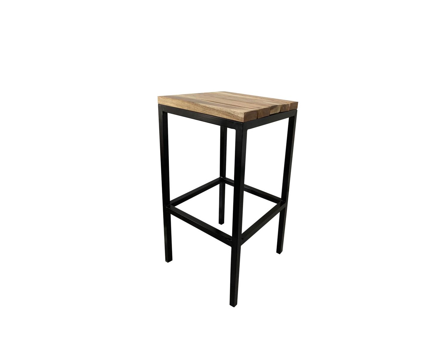 Taburete de bar de metal y madera exótica «Garden»