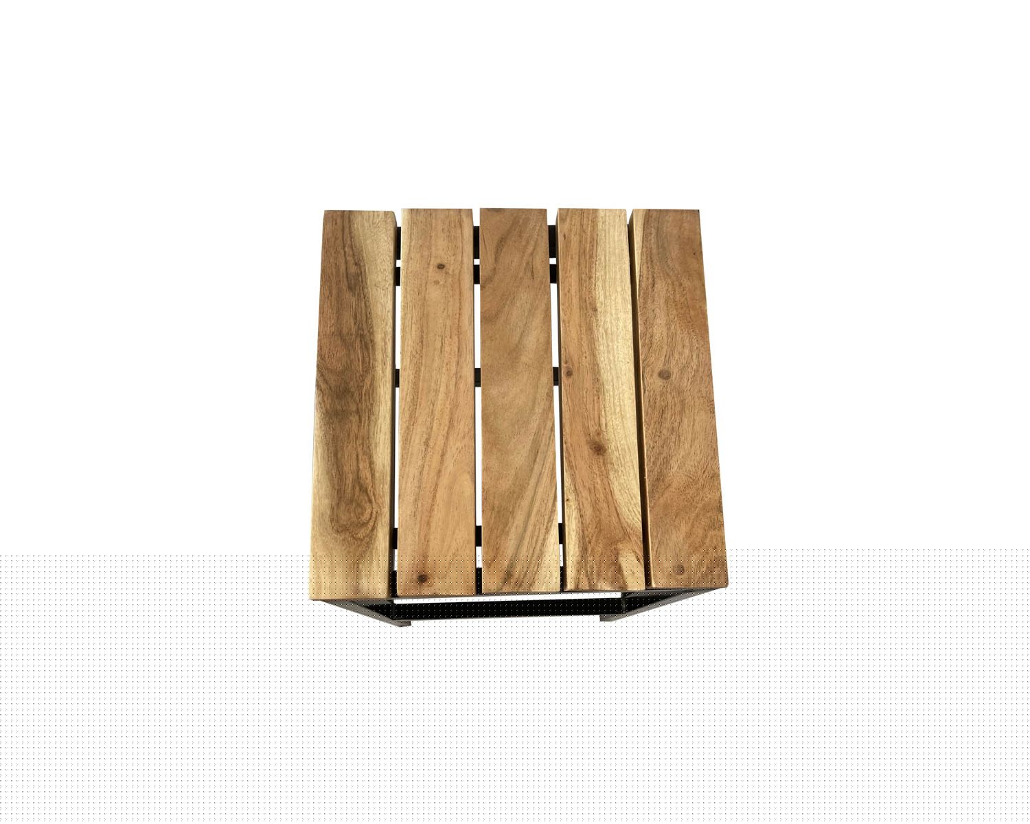 Taburete de bar de metal y madera exótica «Garden»