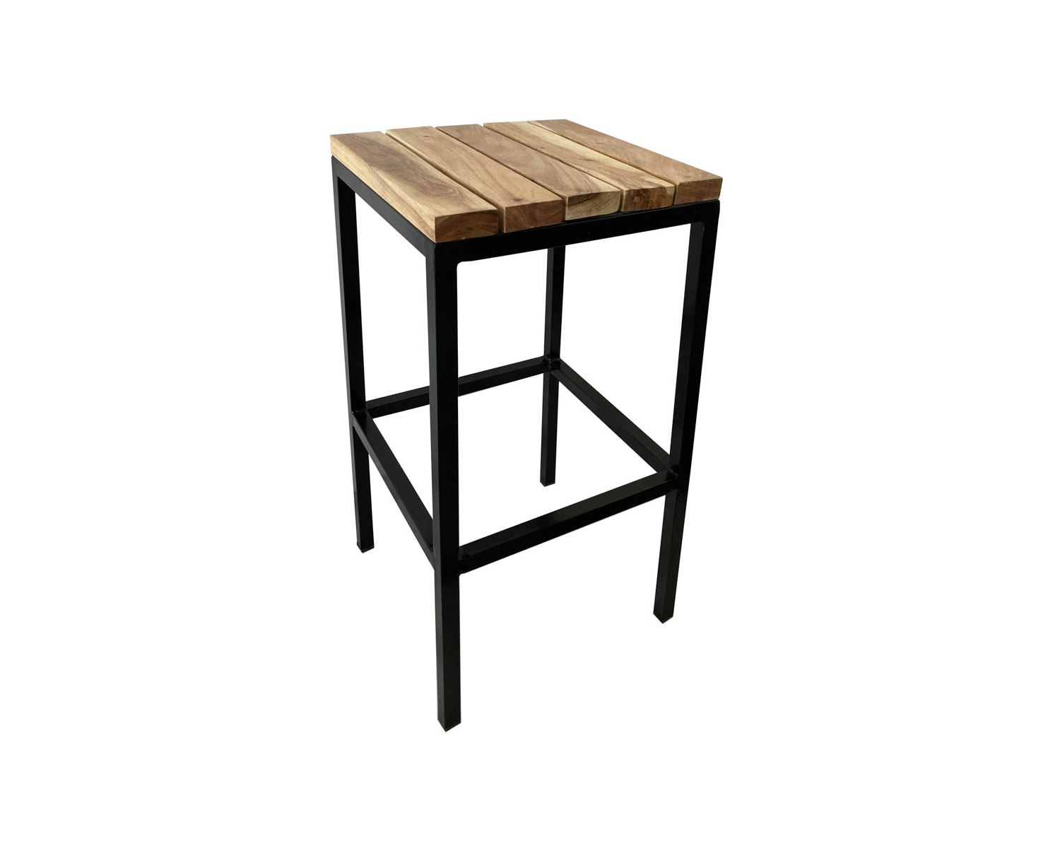 Taburete de bar de metal y madera exótica «Garden»