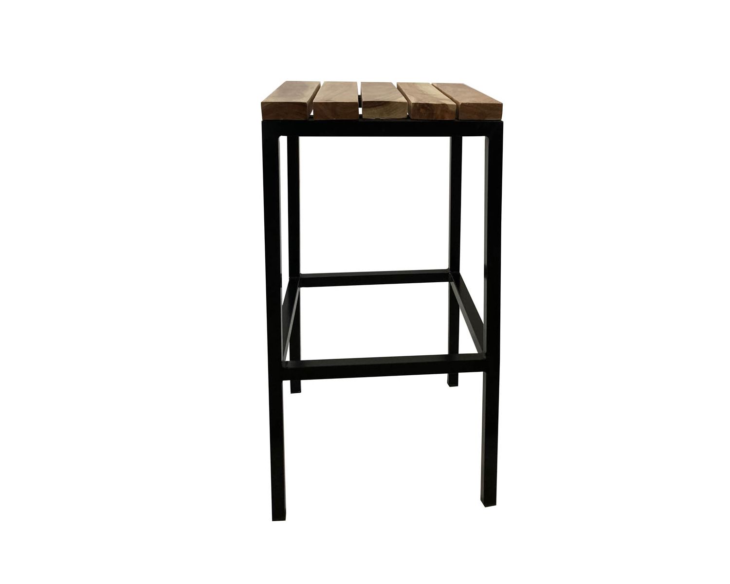 Taburete de bar de metal y madera exótica «Garden»