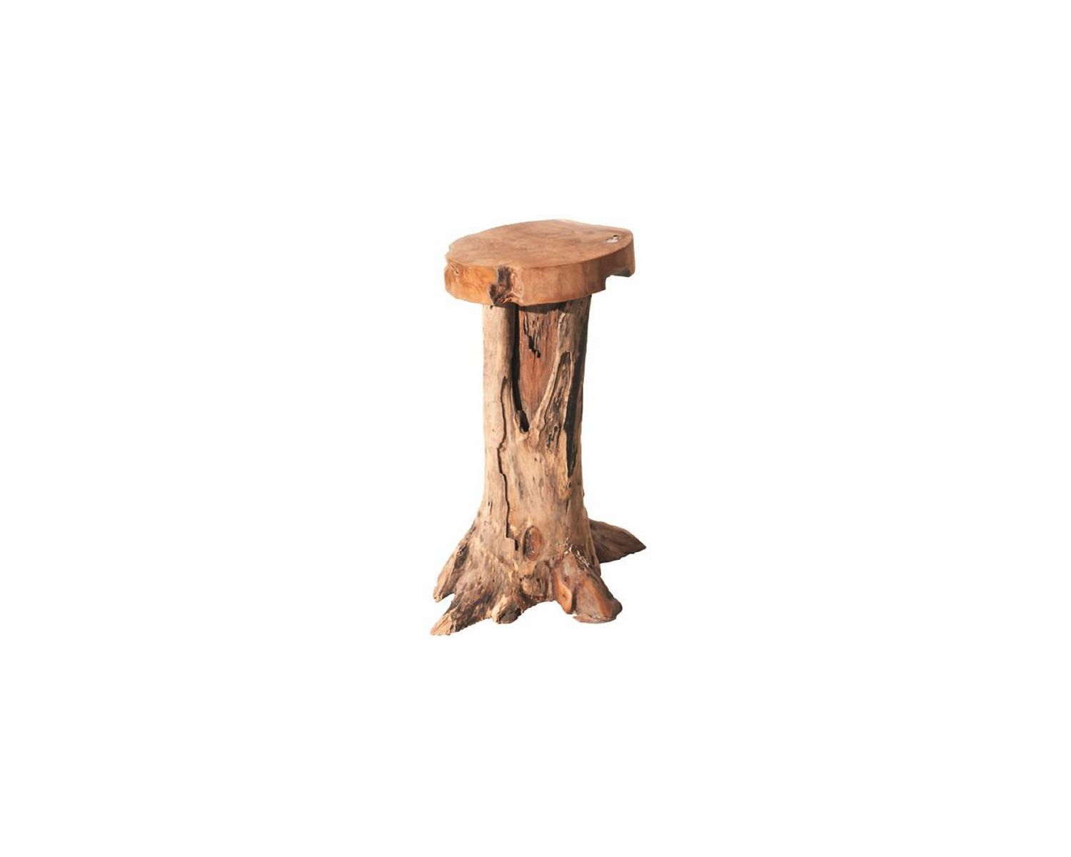 Taburete de bar de teca maciza «Farmer» de Casita