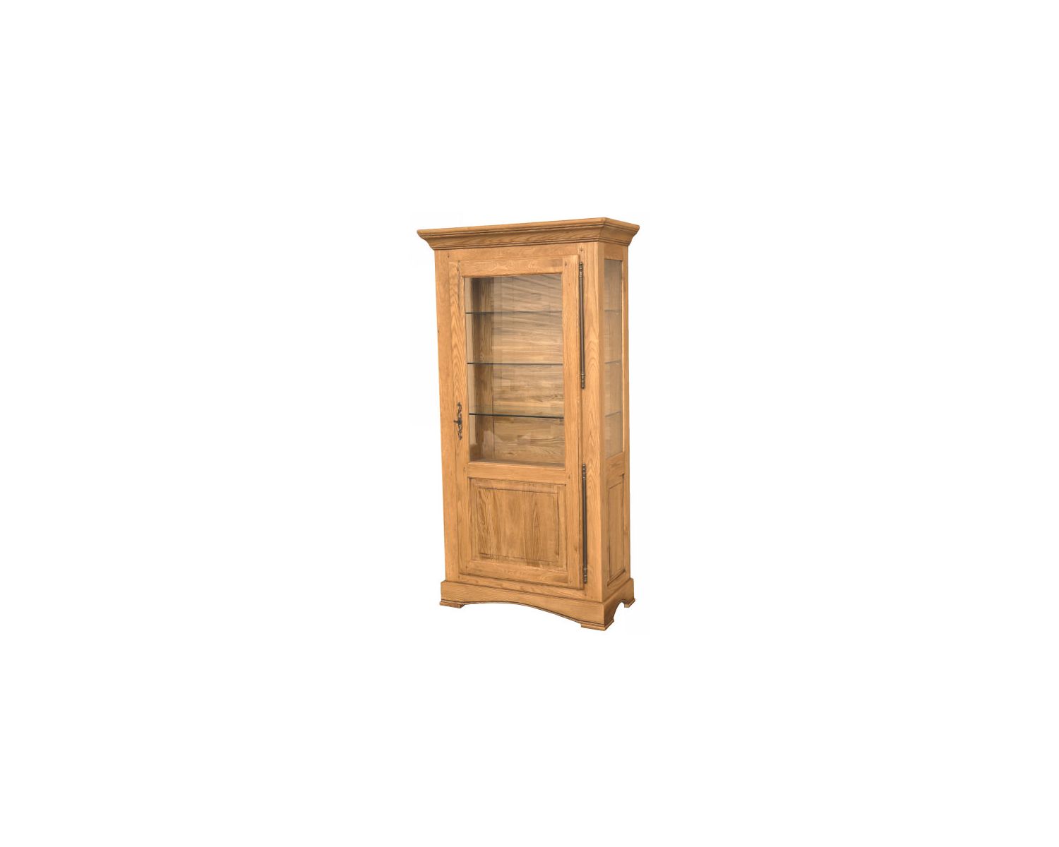 Vitrina de una puerta de roble macizo «Antique»