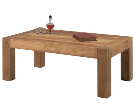 Mesa de centro rectangular de roble macizo aceitado «Lodge Casita»