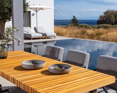 Mesa de comedor de exterior de teca maciza de 200 cm «Lombok»