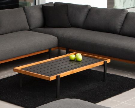 Mesa de centro de exterior de teca y aluminio «Maluku Island»