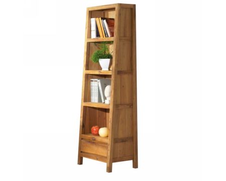 Librería moderna de roble macizo aceitado, 195 cm, «Lodge Casita»