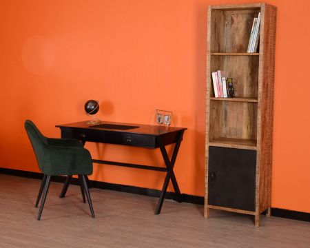 Escritorio negro de madera y metal de 120 cm «Atelier»