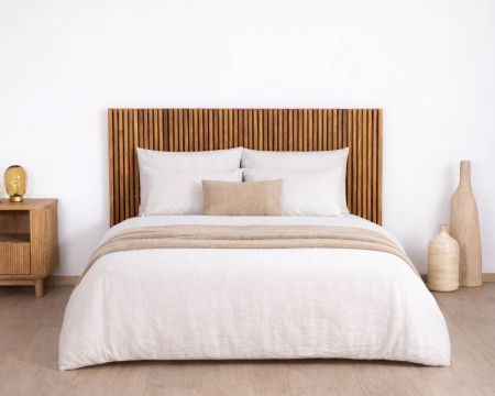 Cabecero de roble aceitado de estilo Newtro «Winton», 160 cm
