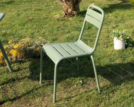 Silla de jardín de estilo vintage de metal verde «Horizon»