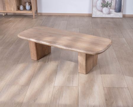 Mesa de salón rectangular de madera de mango con un diseño minimalista «Orobie»