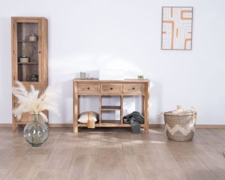 Mueble con lavabo individual de 120 cm «Maestro», de madera de mango