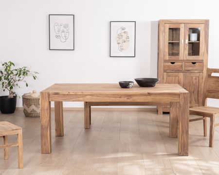 Mesa de comedor extensible de palisandro «Kalanohé» de 160 cm