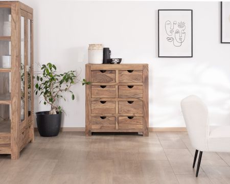 Cómoda de palisandro con 8 cajones «Kalanohé»