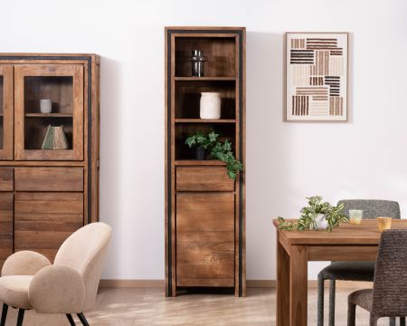 Estantería de teca reciclada «Kayoa», de estilo étnico contemporáneo