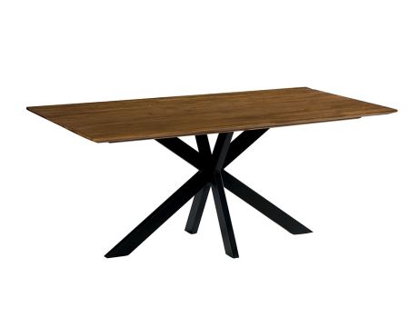 Mesa de comedor grande de madera reciclada y metal, 220 cm, «Copley»