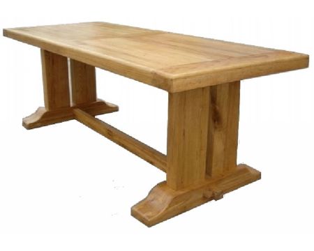 Mesa con estructura de viga de 220 cm de roble macizo «Antique»