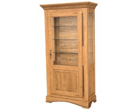 Vitrina de una puerta de roble macizo «Antique»