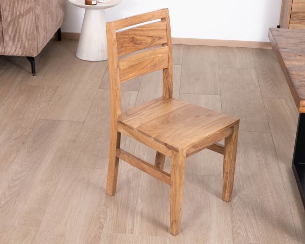 Juego de 2 sillas de comedor de acacia maciza «Conoa»