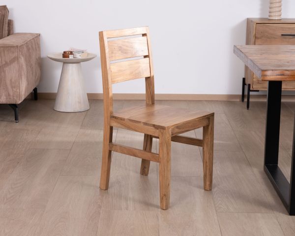 Juego de 2 sillas de comedor de acacia maciza «Conoa»