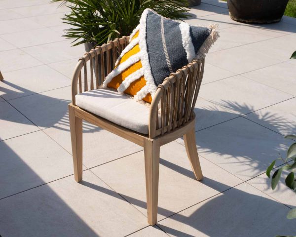 Cojín decorativo de 45 x 45 cm con diseño de patchwork tricolor «Ethnic»