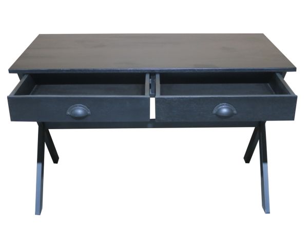 Escritorio negro de madera y metal de 120 cm «Atelier»