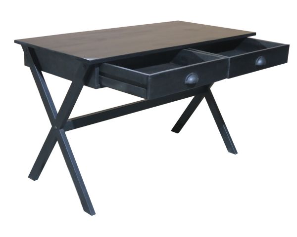Escritorio negro de madera y metal de 120 cm «Atelier»