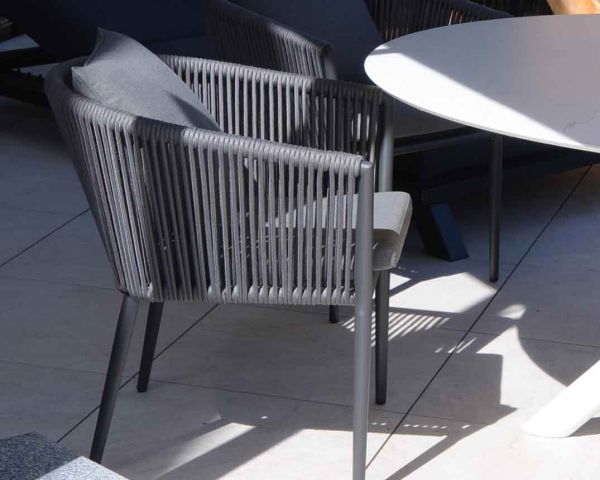 Lote de 2 sillas de jardín contemporáneas y muy cómodas «Cheverny»