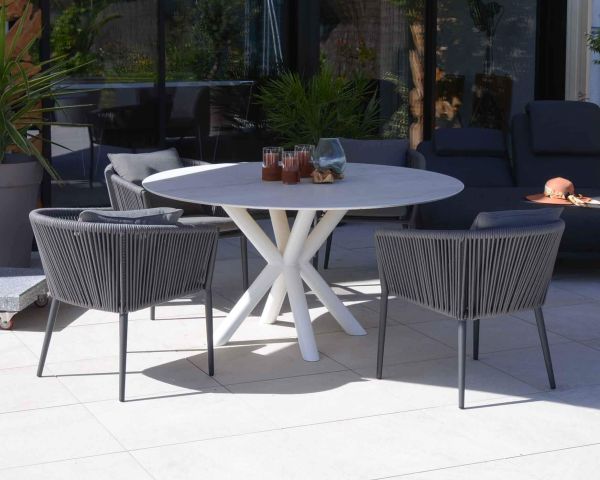 Lote de 2 sillas de jardín contemporáneas y muy cómodas «Cheverny»