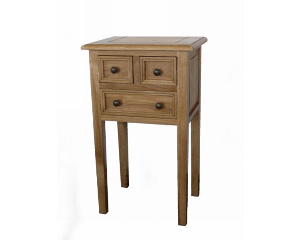 Mueble pequeño de roble macizo con 3 cajones «Campagnol»