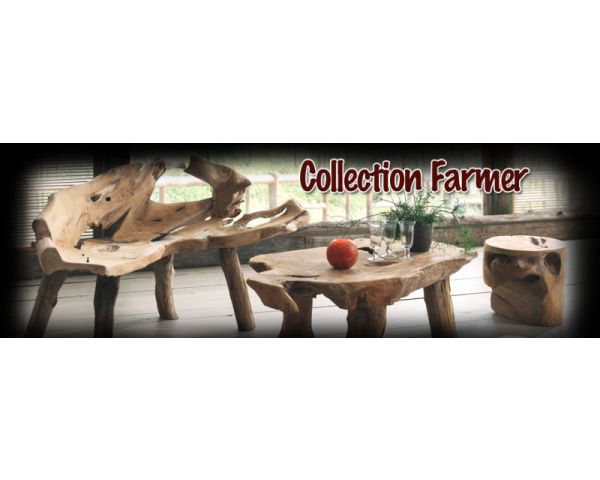 Mesa alta de teca maciza «Farmer» de Casita