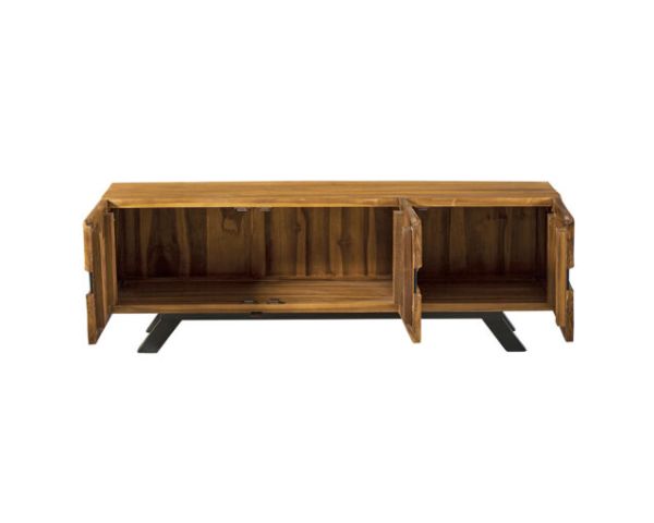 Mueble para la tele de 160 cm de teca reciclada «Copley», con un estilo natural y rústico