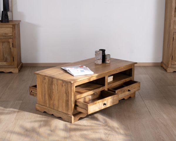 Mesa de salón de estilo clásico de madera de mango «Sarah»