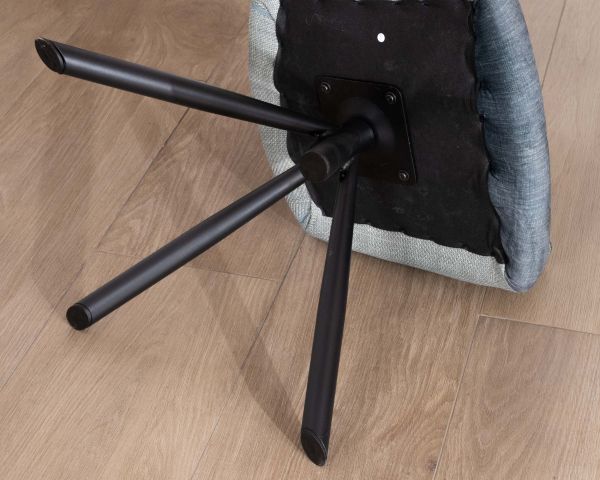 Lote de 2 sillones de comedor envolventes en tejido bitexturizado color chocolate y con base giratoria de metal «Chilko»