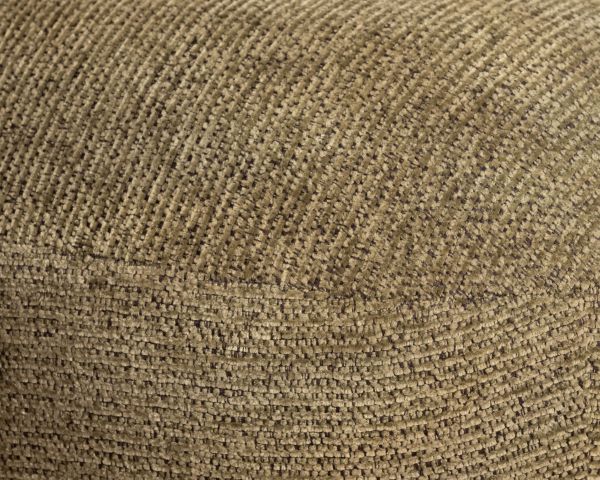 Sillón bajo de diseño moderno y orgánico, en tejido bouclé de color caqui «Luno»
